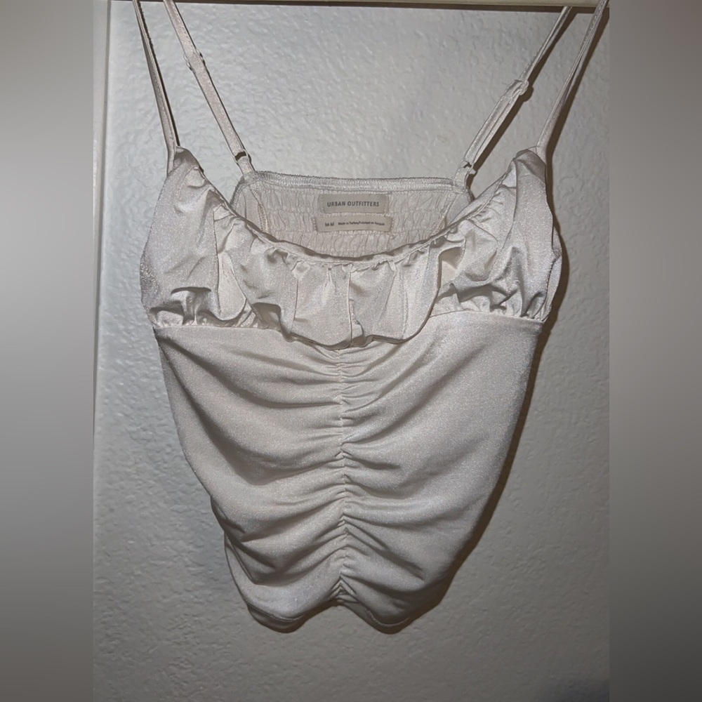 Urban Outfitters White Silk Top